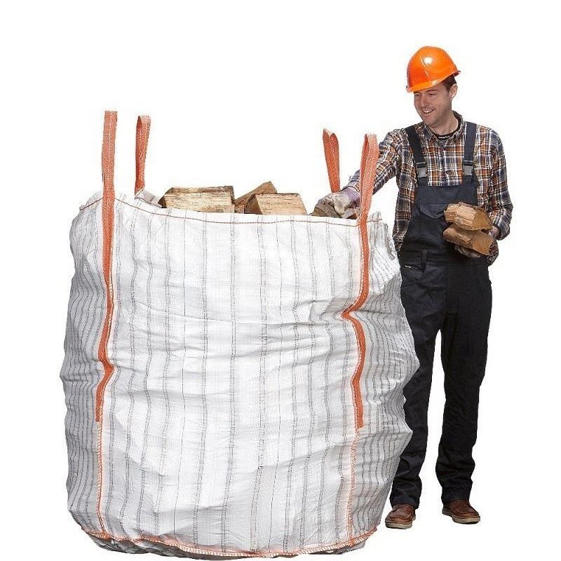 Stock Factory Price Jumbo Big Bags PP FIBC 1 Ton 2 Ton Bulk Sand Bags Ton Bags Sugar Super Sacks Cement leña