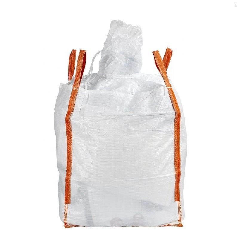 1000kg Jumbo Bag Vented Log Bag 100% PP Cement FIBC Sack Bulk 1 Tonne Plain Bottom Open Top