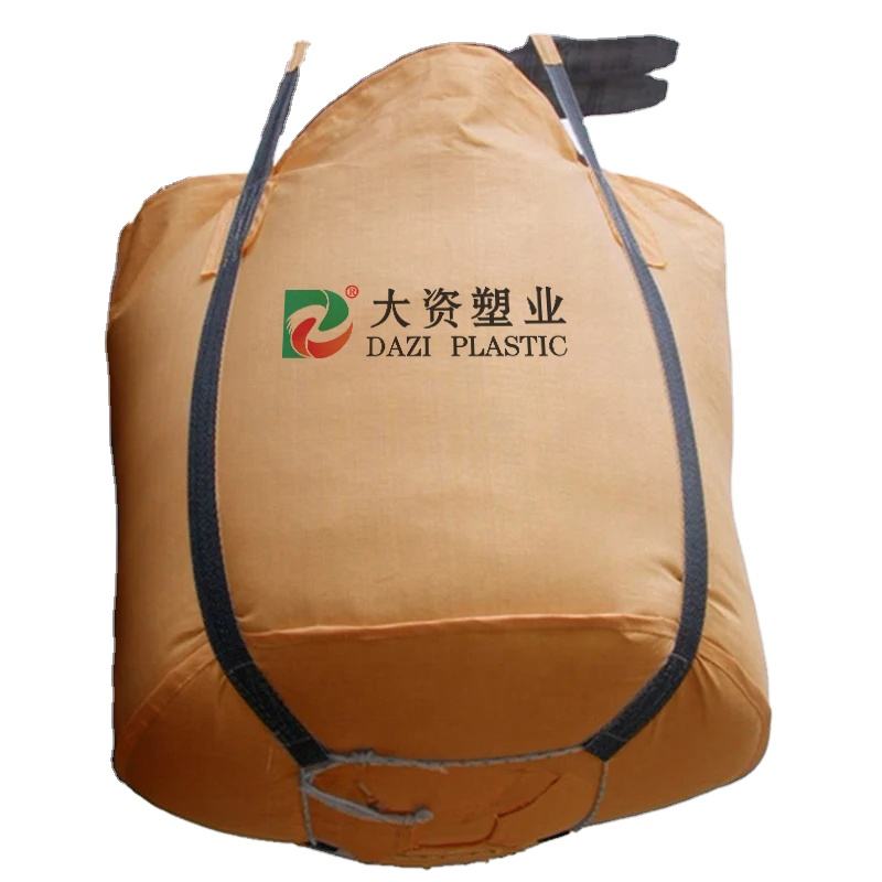 Big Bags 1000kg 100% New polipropileno PP U-panel Antistatic Flat Bottom jumbo Bag 1 ton fibc