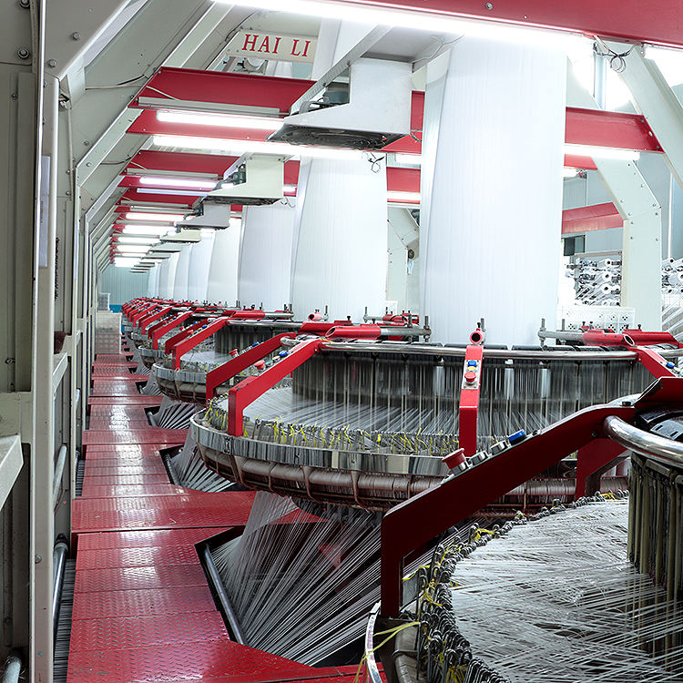 Rolo de tecido tecido de polipropileno virgem para sacos FIBC, rolo de sacos Jumbo e rolo de tecido tubular grande produção de fábrica