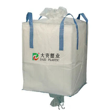 Hot FIBC for Logistics and Transportation, Transfer Bag 1000kg with Spout Virgin Pp 5:1/6:1 CN;HEN Side-seam Loop Top Fill skir.