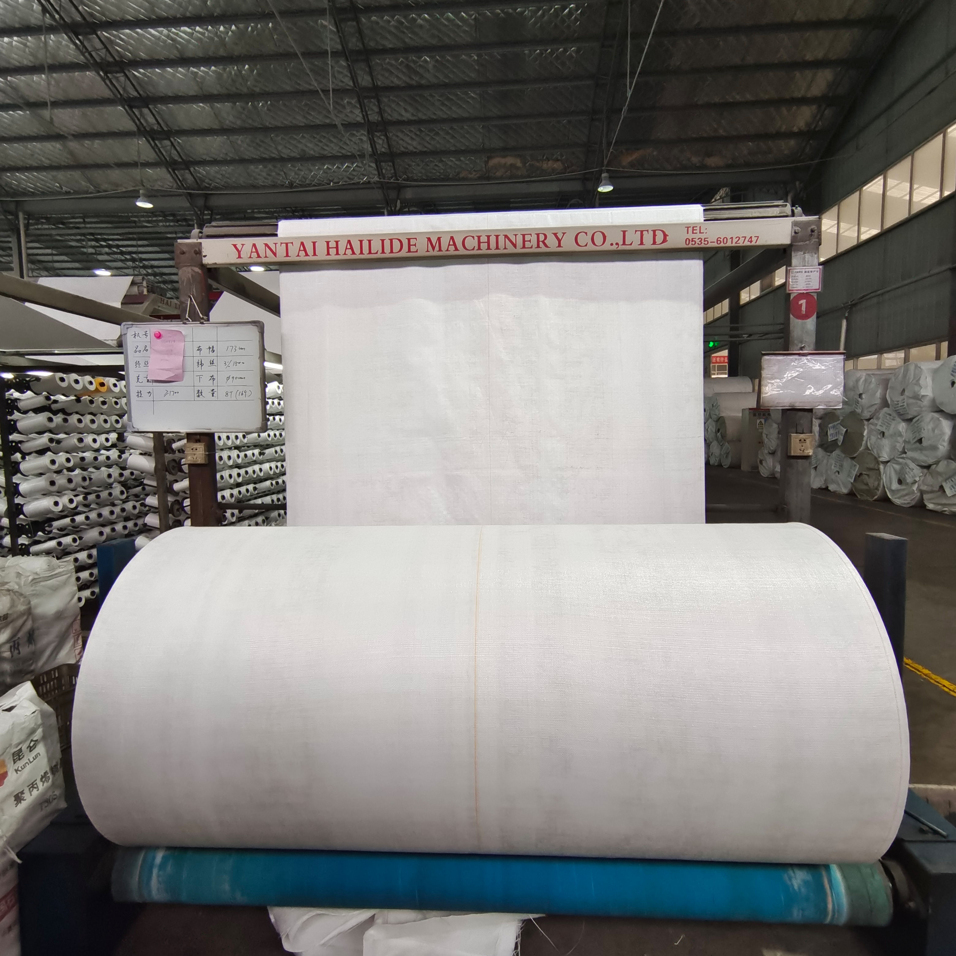 Customized Tubular fabric roll Cotton fabric roll polypropylene material PP woven fabric roll for make fibc bag