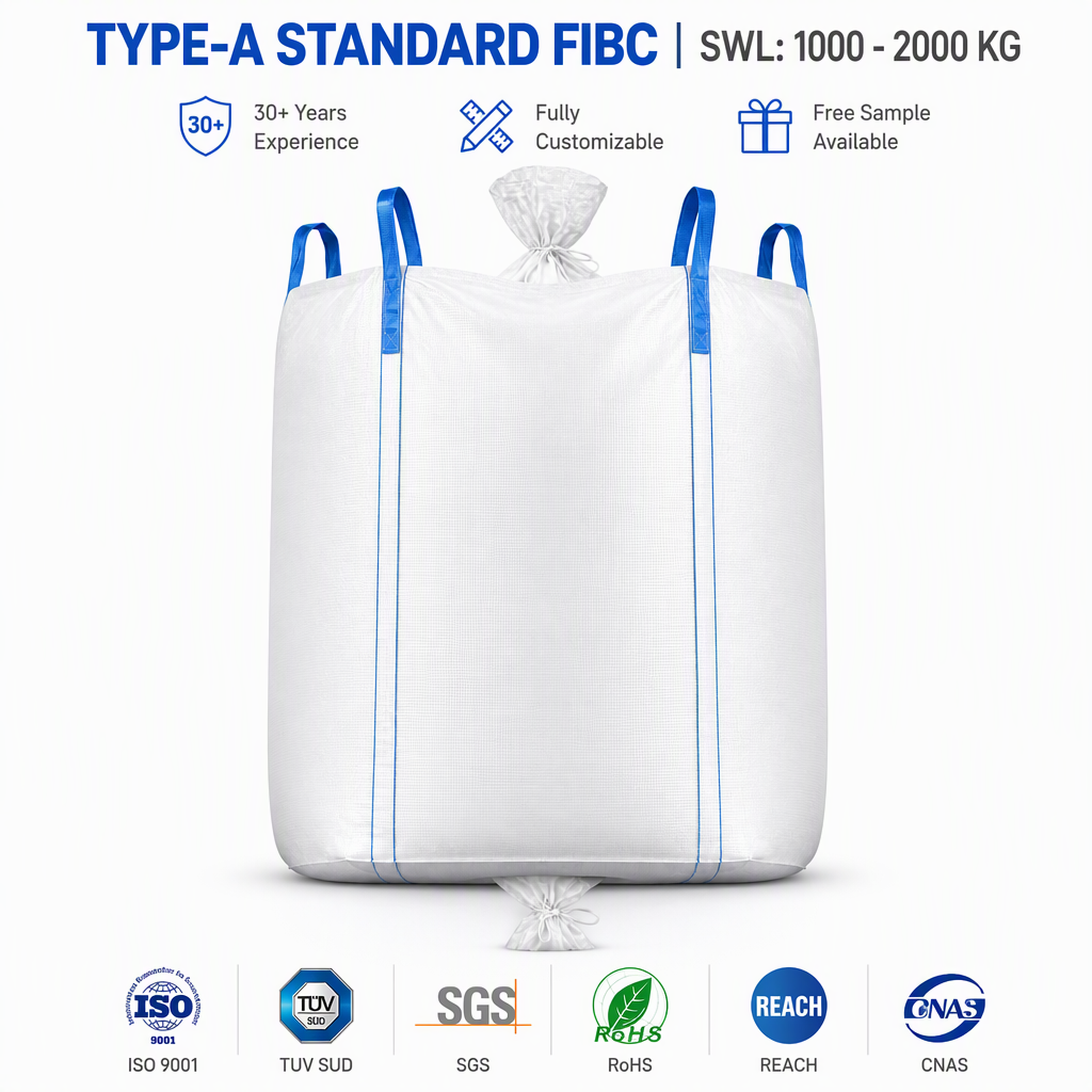 Custom Baffle FIBC Bulk Bags, Regular Filling to Improve Container Loading Efficiency